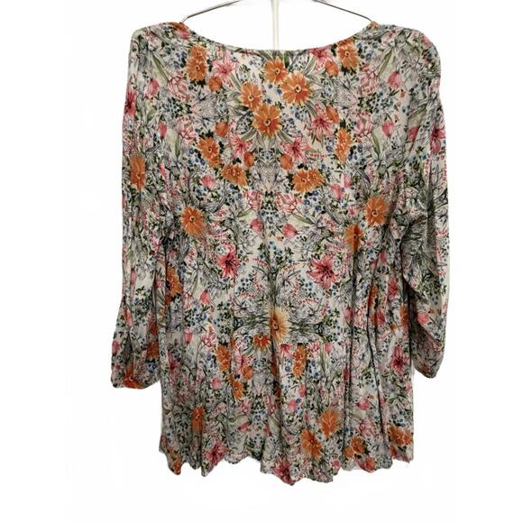 J. Jill floral tunic top size Medium - Picture 4 of 6